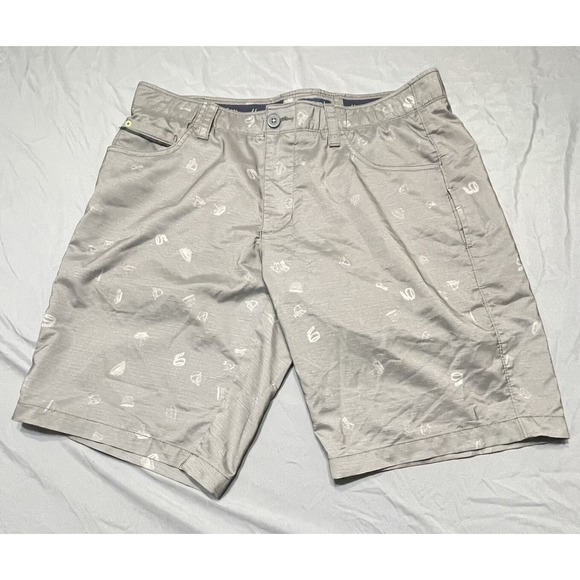William Murray Golf Other - William‎ Murray Golf Shorts Mens 34 Gray All Over Print Stretch Straight Fit